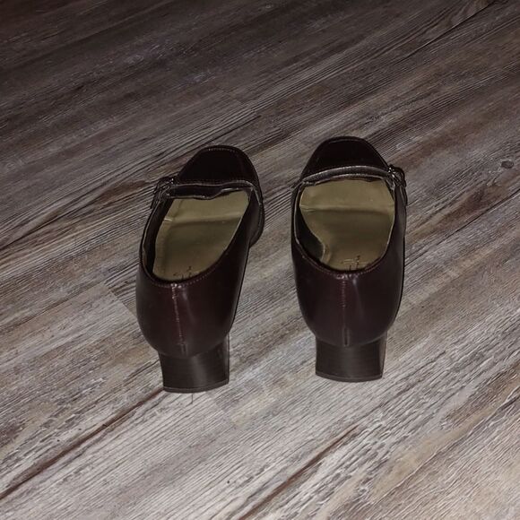 Soft style by Hush puppies dark brown dress shoes Sz 7.5 - Picture 4 of 7